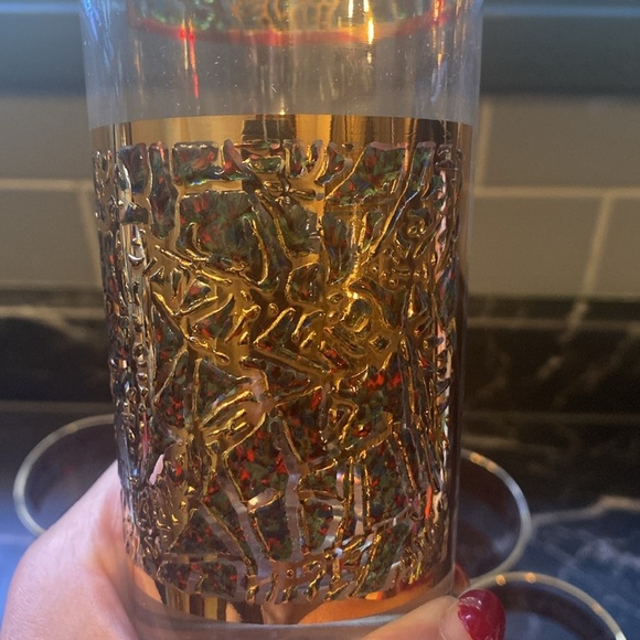 8 Vintage Dominion Glass Company  Gold Rimmed Glass Tumblers. Made in Canada - Picture 4 of 17